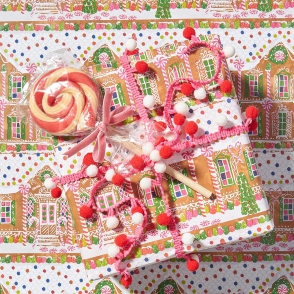 Anthropologie Christmas Village Wrapping Paper